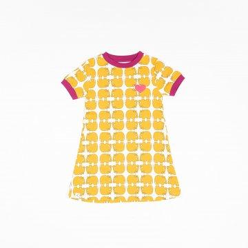 Alba Of Denmark Vida Dress Short Sleeve - Bright Gold Wanna Be An Animal