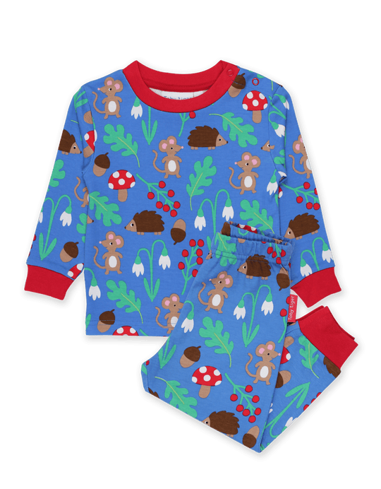 Toby Tiger Organic Pyjamas - Woodland Blue