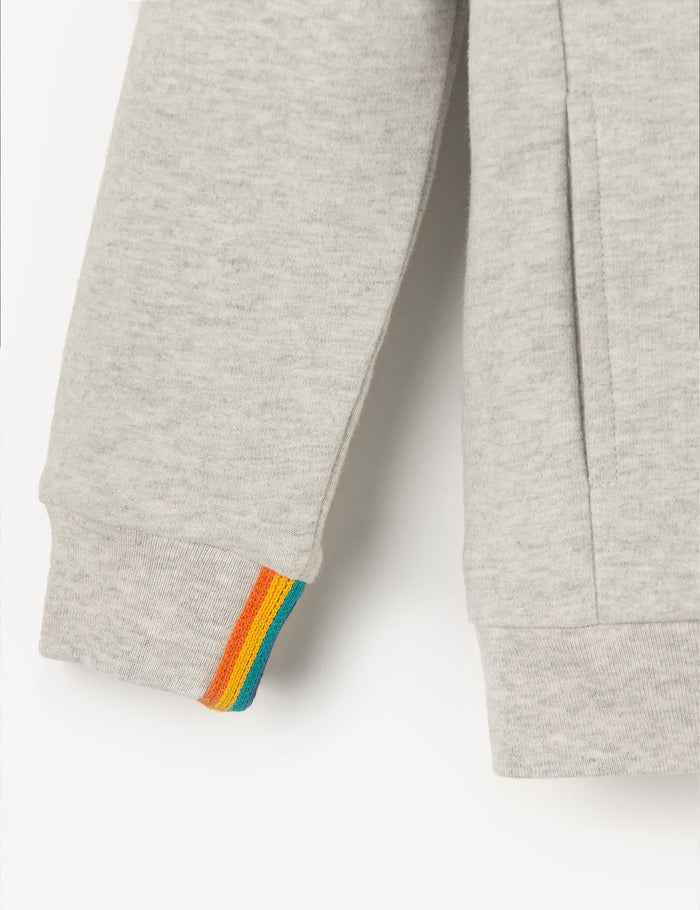 The Qt Organic Zip-Up Hoodie - Grey Marl