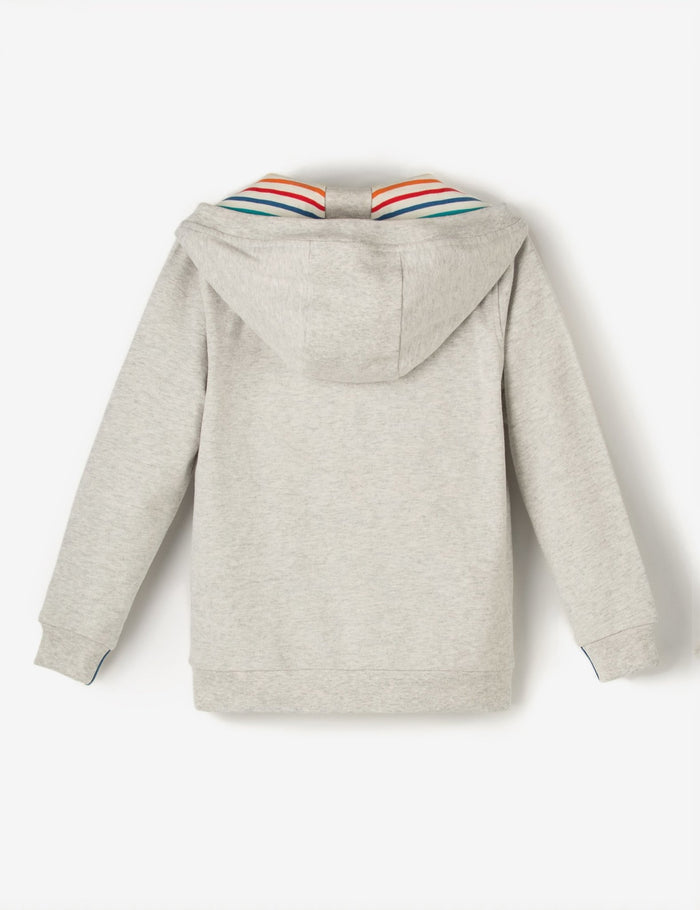 The Qt Organic Zip-Up Hoodie - Grey Marl